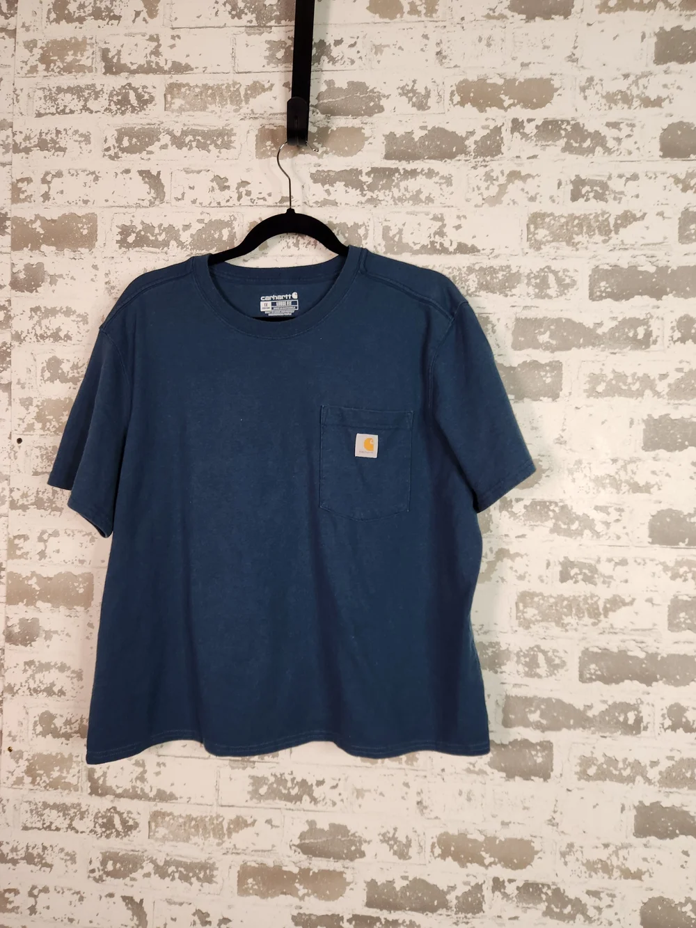 Carhartt Men’s Blue Pocket Logo Short-Sleeve T-Shirt